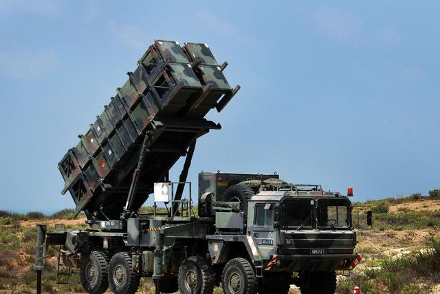 An Israeli army Patriot missile battery deployed at an unidentified base in central Israel on July 30, 2006