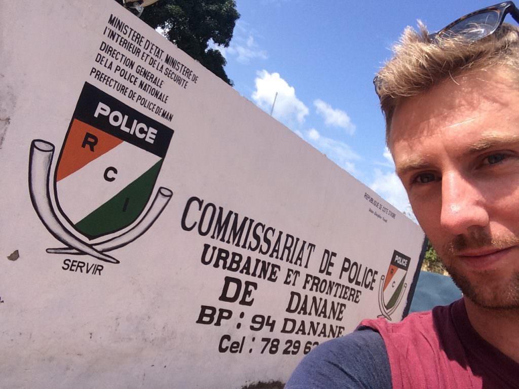 Johnny was arrested twice in the Ivory Coast, but still found time for selfies