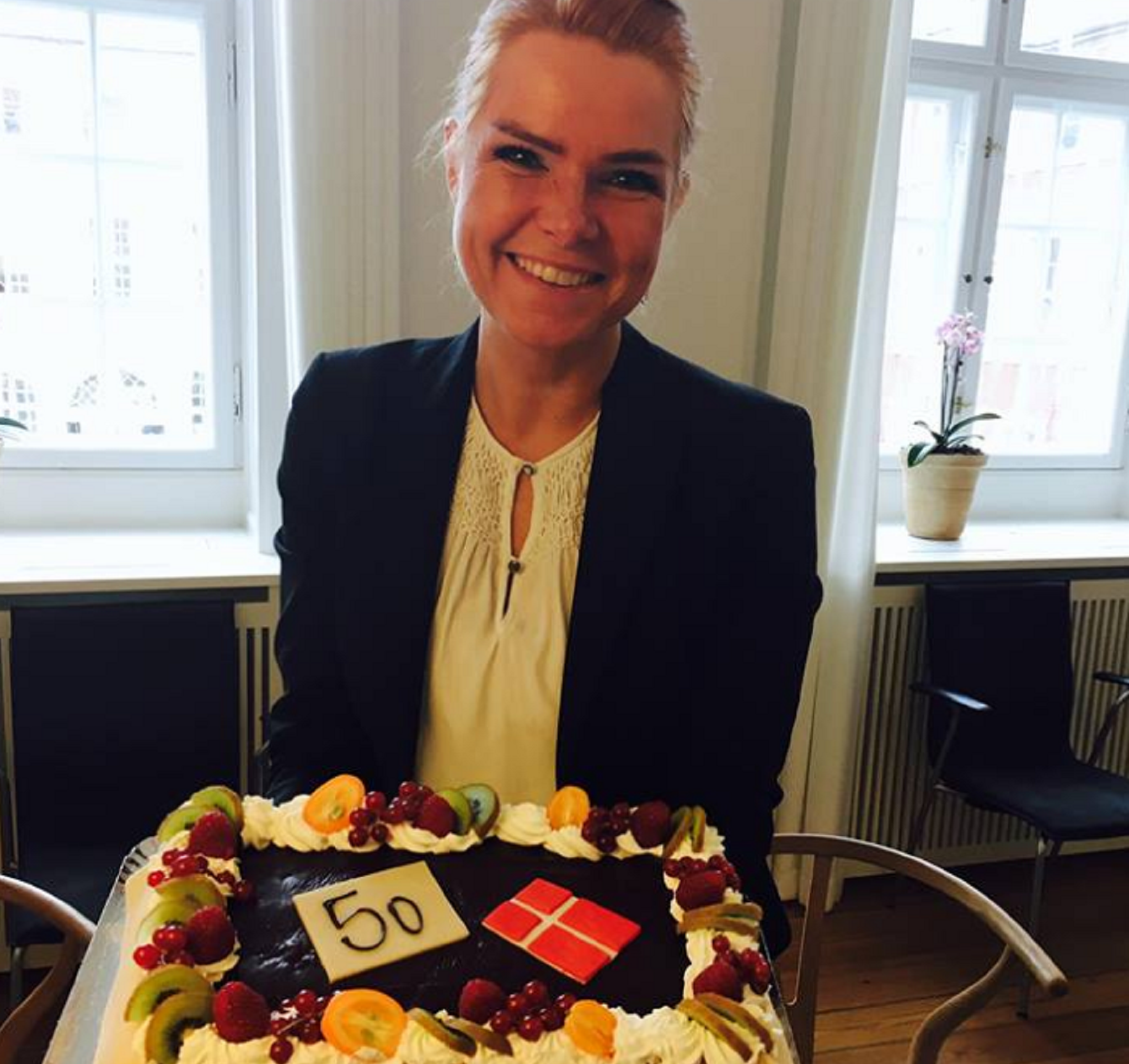 Inger Støjberg posted the photo to celebrate the 50th amendment to tighten immigration controls being ratified
