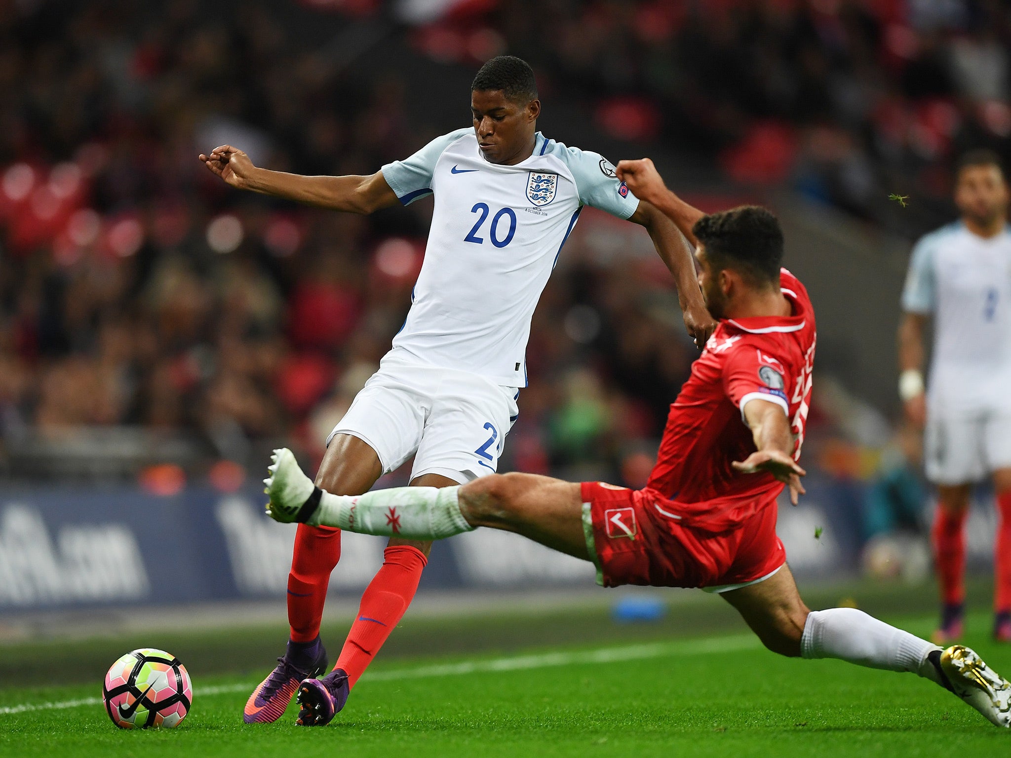 Rashford has played in three of Southgate's games in charge of England already