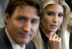 Ivanka Trump sees play about welcoming strangers with Justin Trudeau 