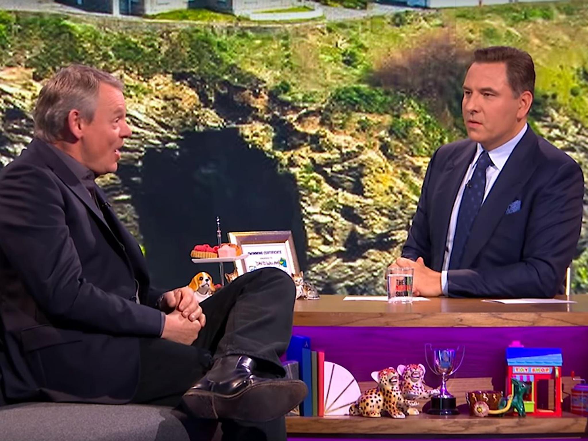 David Walliams with Martin Clunes on The Nightly Show
