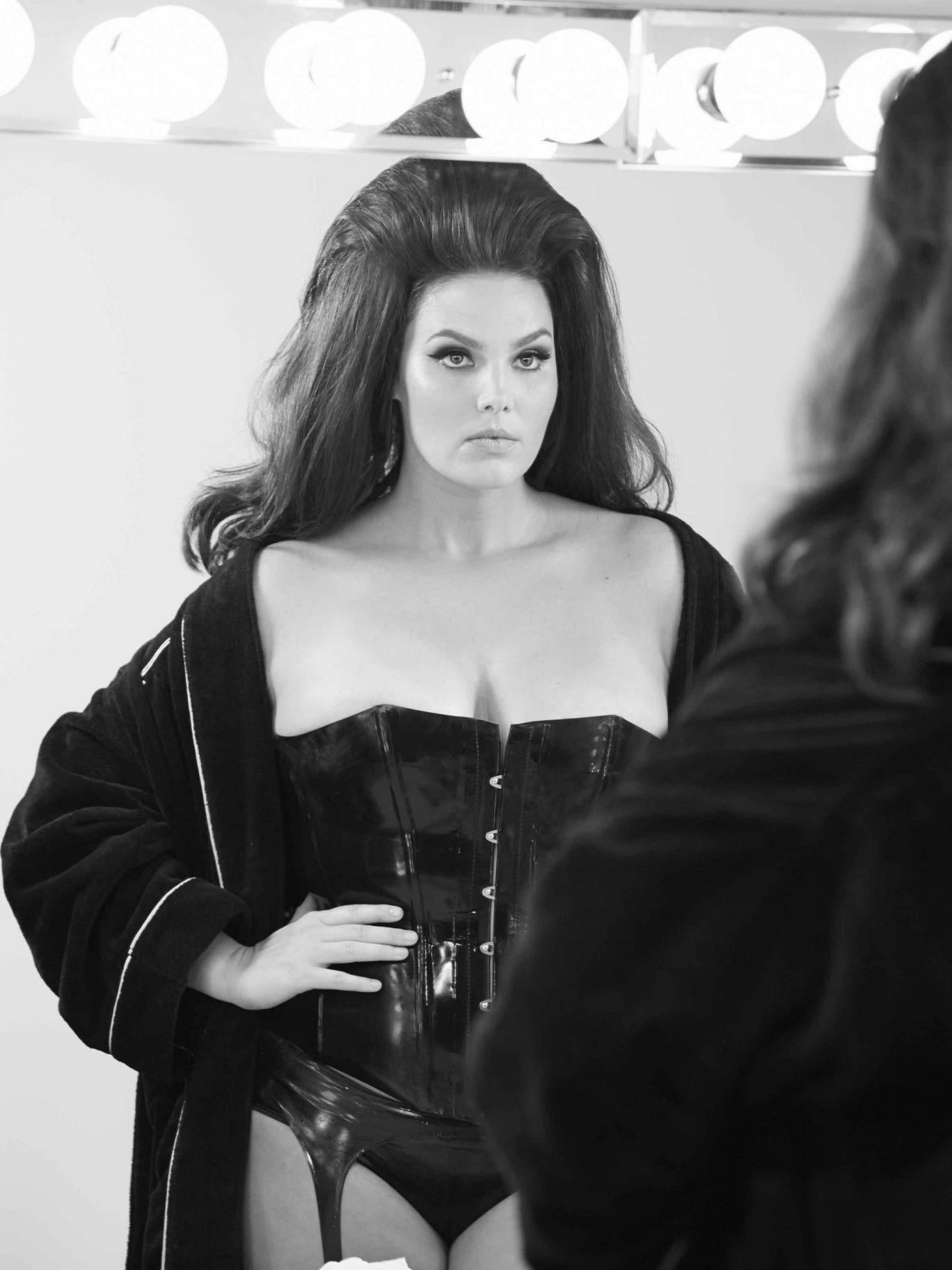 Candice Huffine on Pirelli Calendar 2015, photographed by Steven Meisel