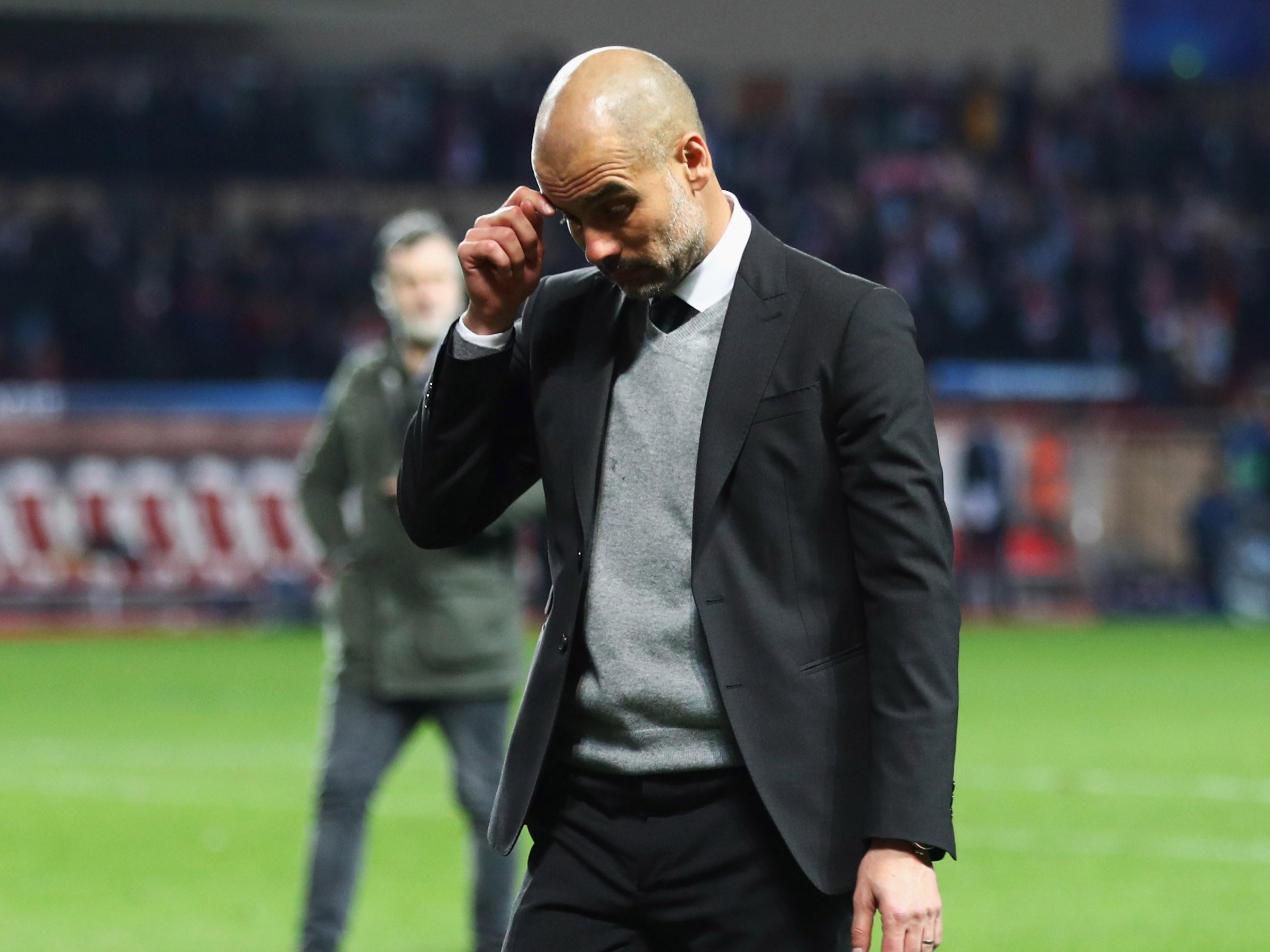 Guardiola was furious with his players after their Champions League exit in Monaco