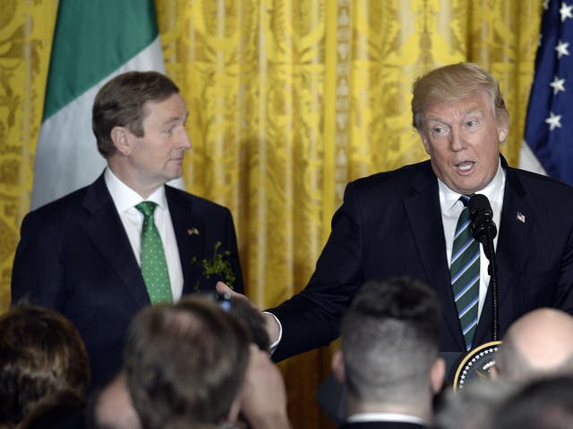 Enda Kenny asked Donald Trump to address the issue of illegal Irish migrants living in the US