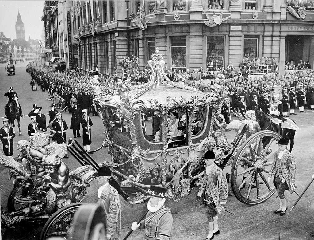 Coronation feat: the Queen ascends to the throne in 1953 (AFP/Getty)