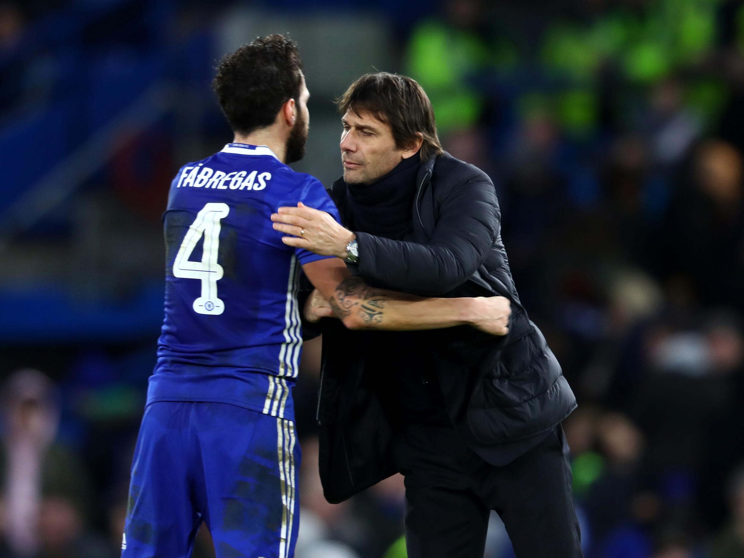 Conte has been particularly pleased with Fabregas this season