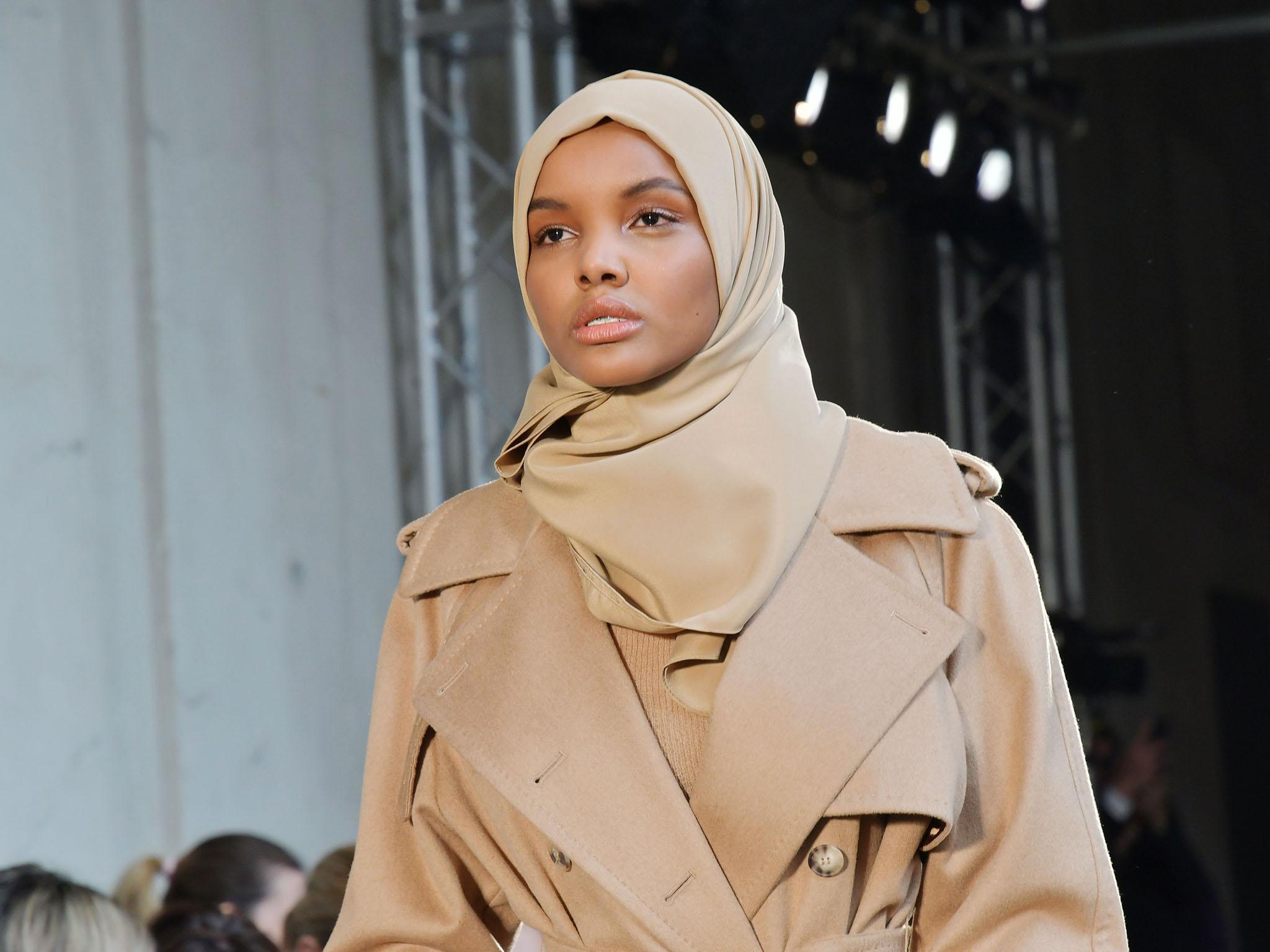 Halima Aden appeared on the catwalk in Milan last month for Max Mara
