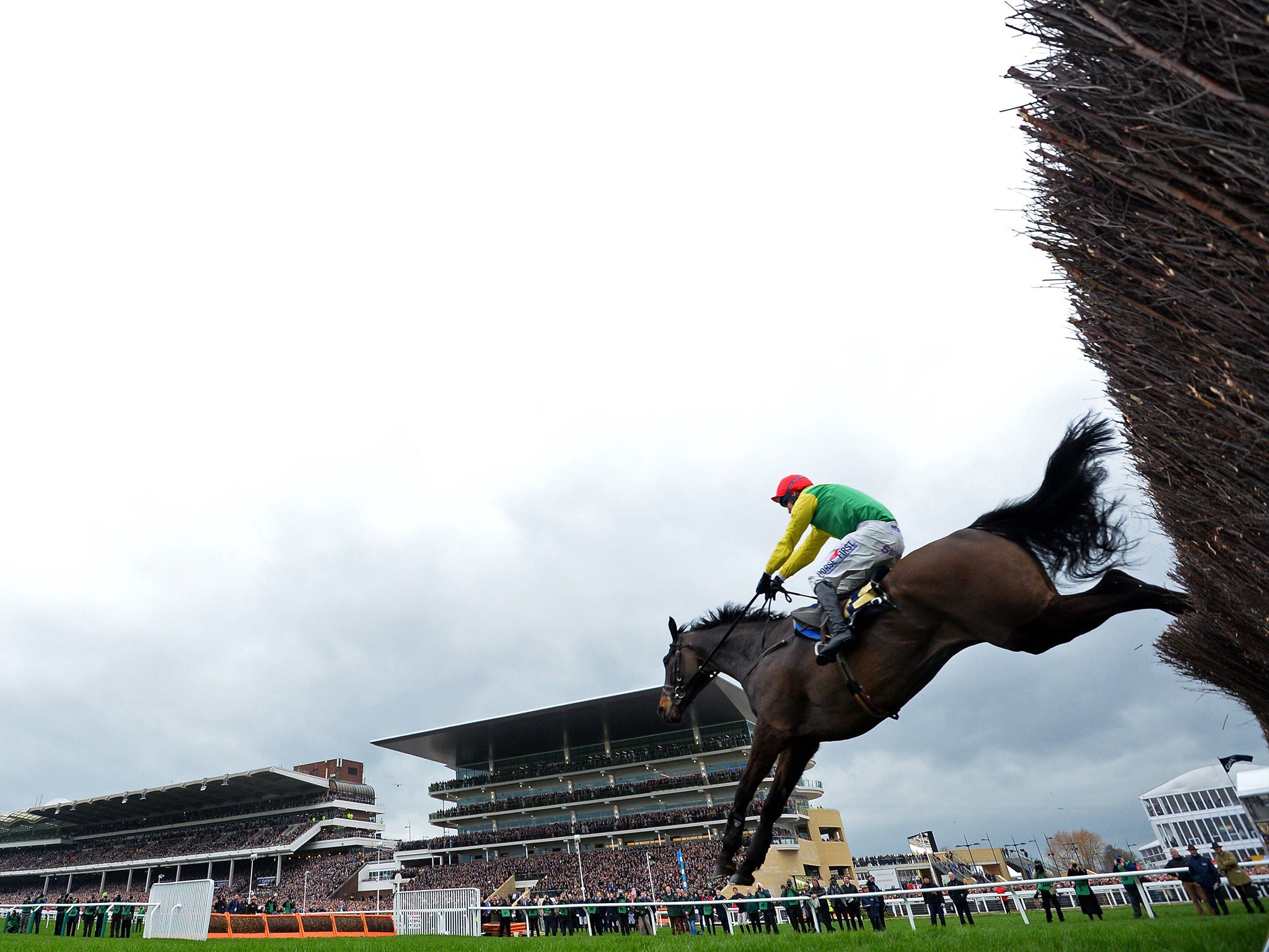 Sizing John jumps the final hurdle on his way to victory