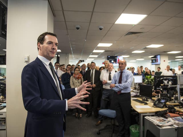 George Osborne visited the Evening Standard following his announcement to meet staff