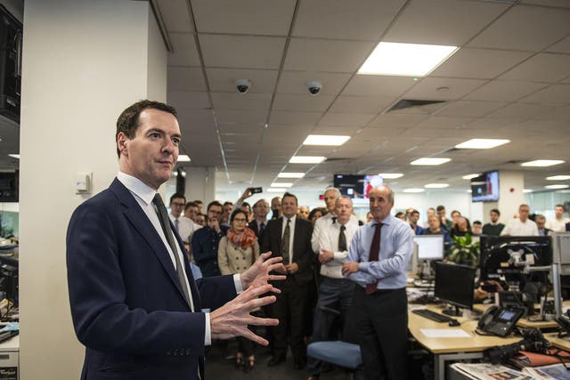 George Osborne visited the Evening Standard following his announcement to meet staff