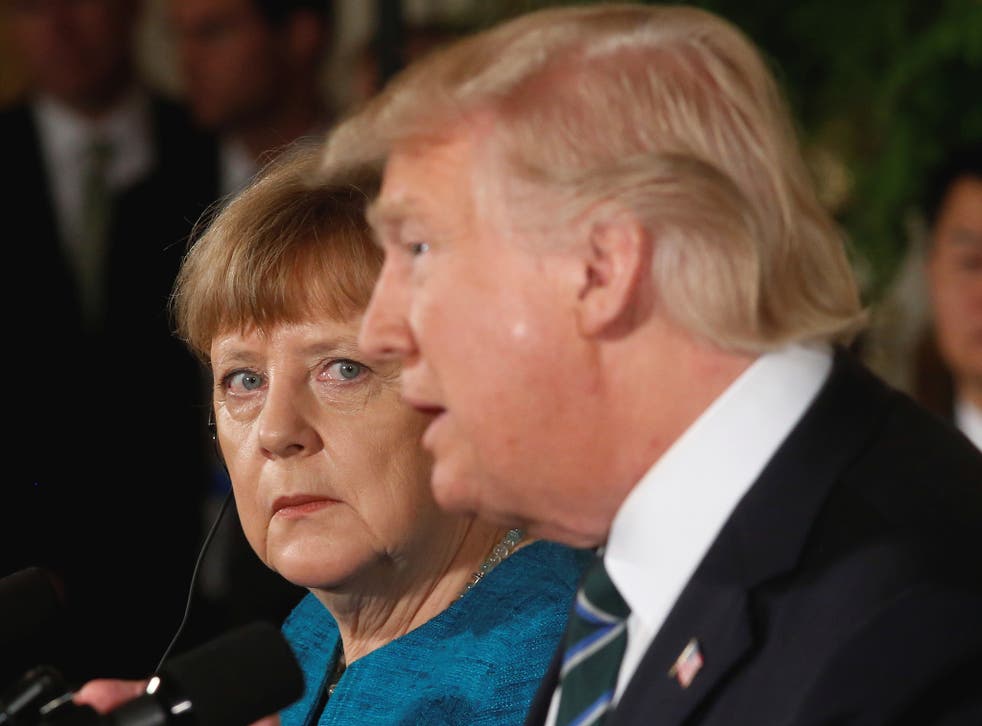 The US President's refusal to shake Angela Merkel's hand showed a lack of respect