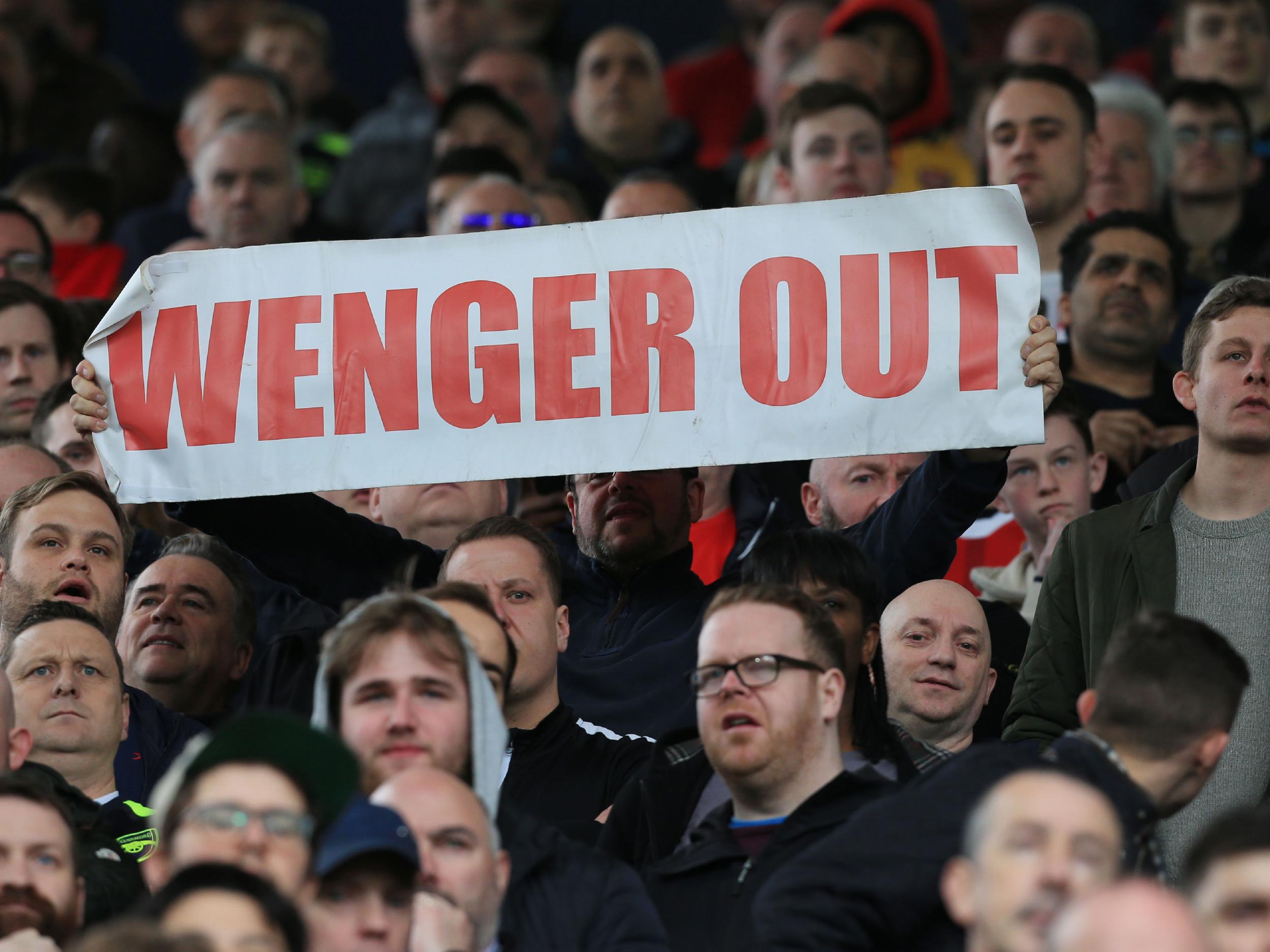 Arsenal's fans protested throughout the defeat