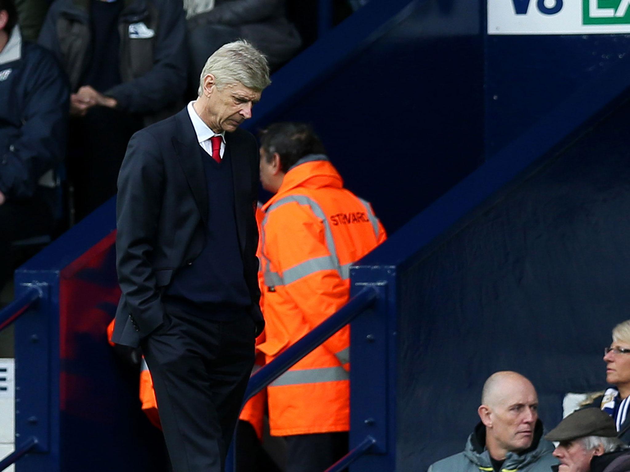 Arsene Wenger watched his team capitulate against West Brom