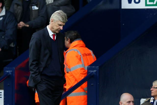 Arsene Wenger watched his team capitulate against West Brom