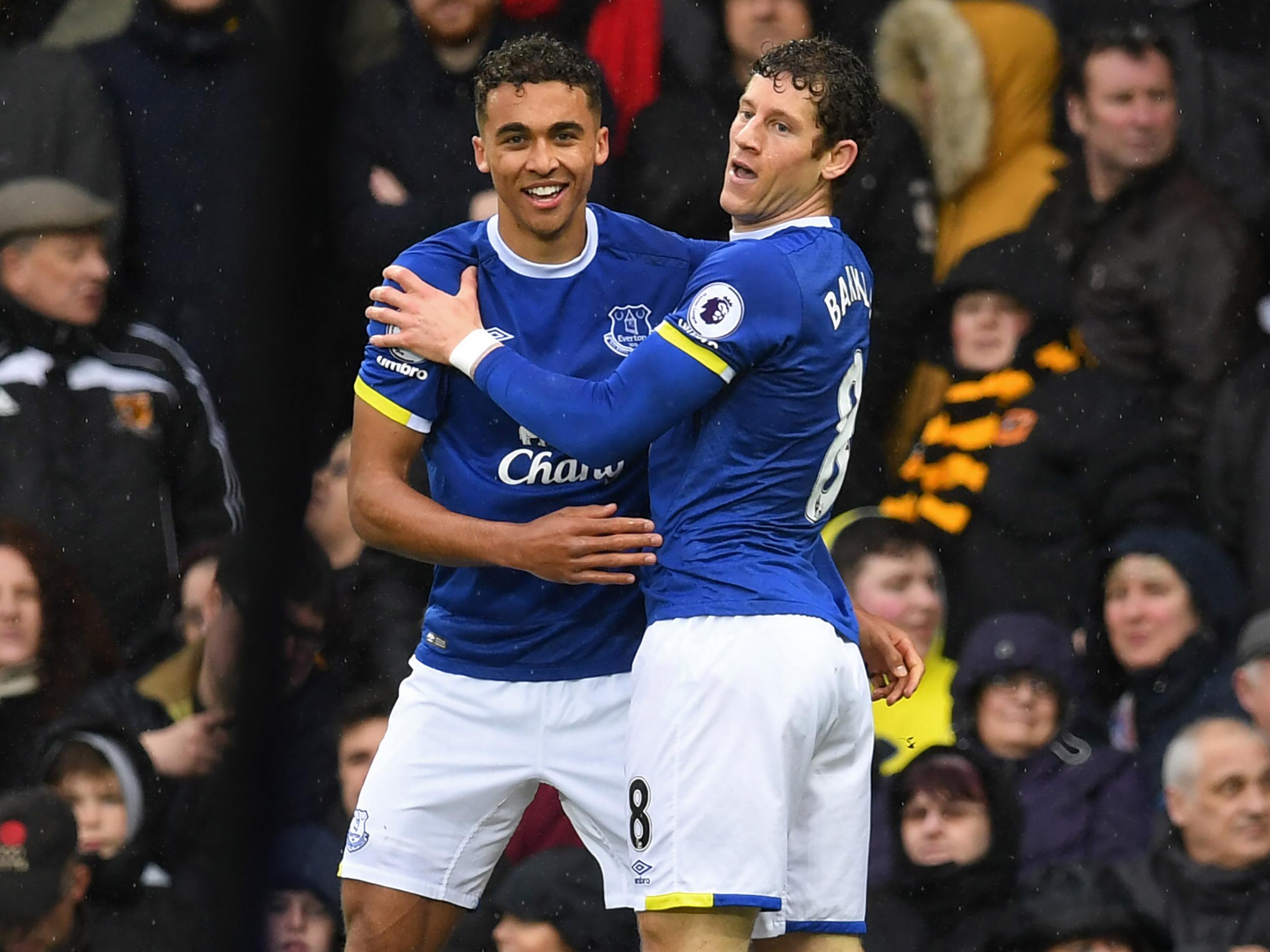 Calvert-Lewin and Barkley celebrate