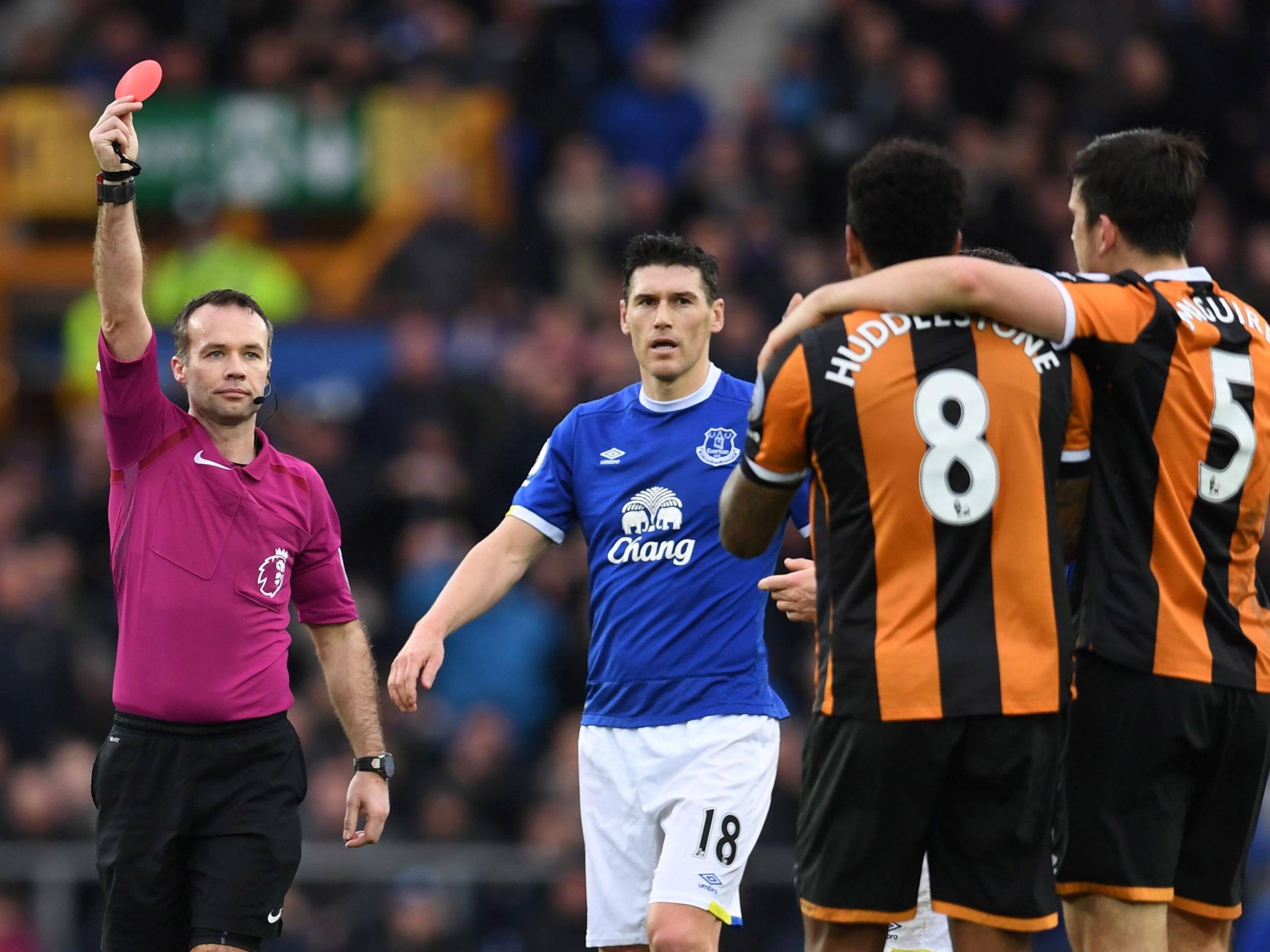 Huddlestone was handed a harsh red card