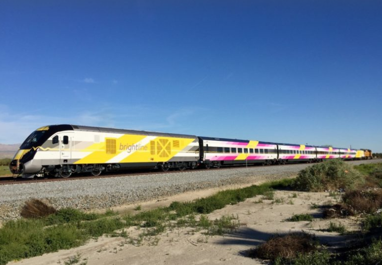 Desert storm: BrightPink train on its delivery run from California to Florida