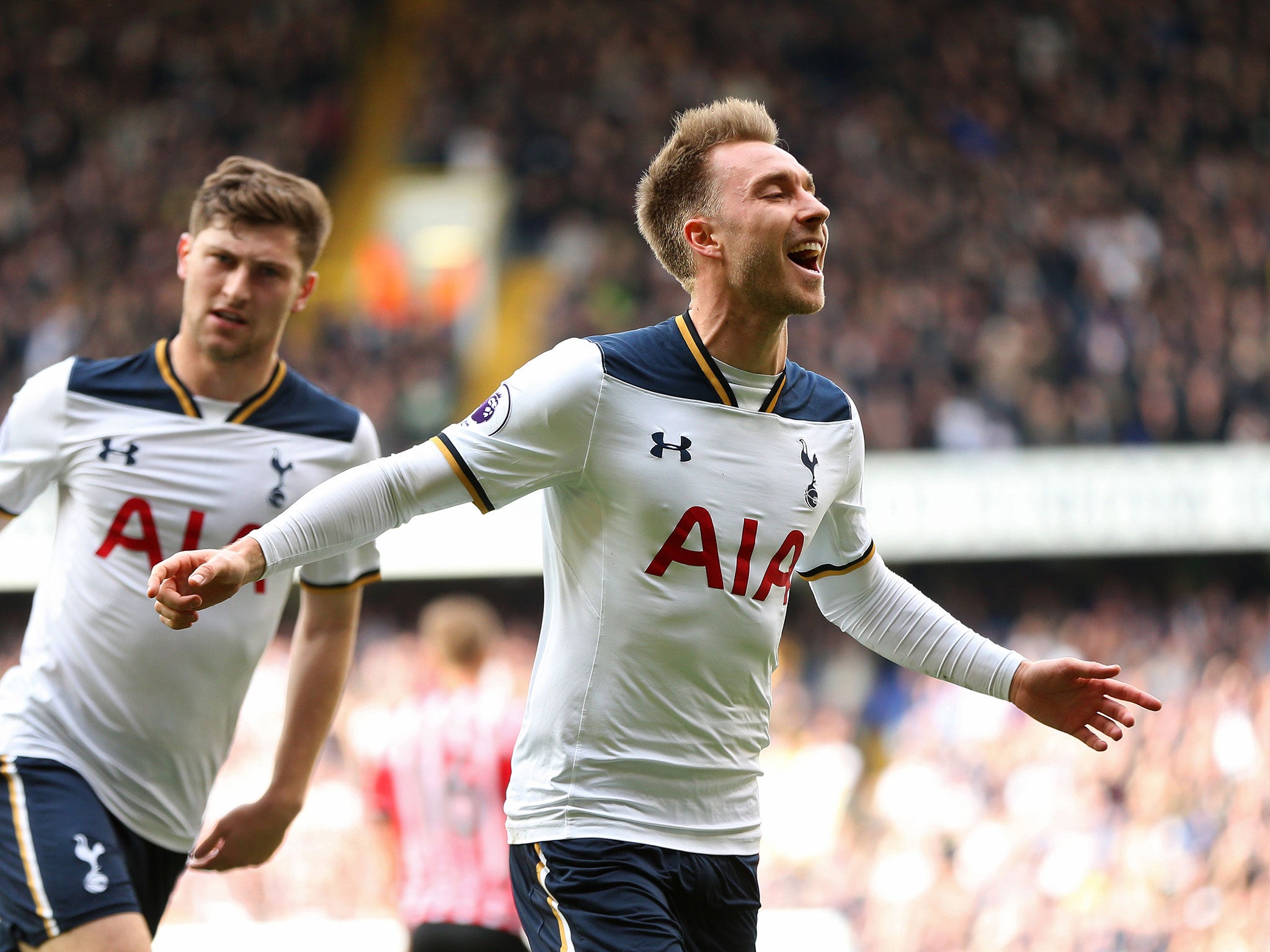 Christian Eriksen opened the scoring from range