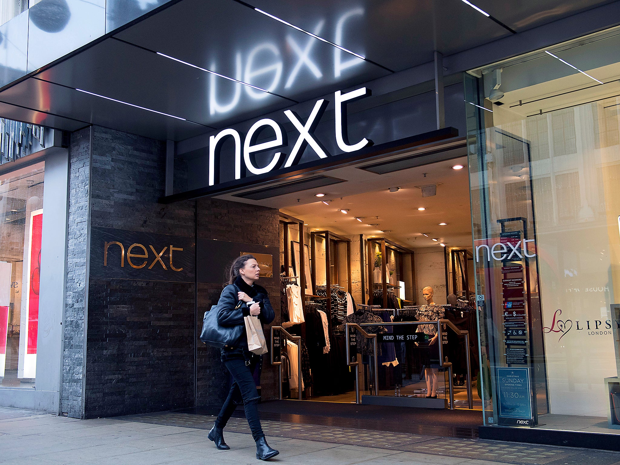 Next has reported better than expected seasonal trading