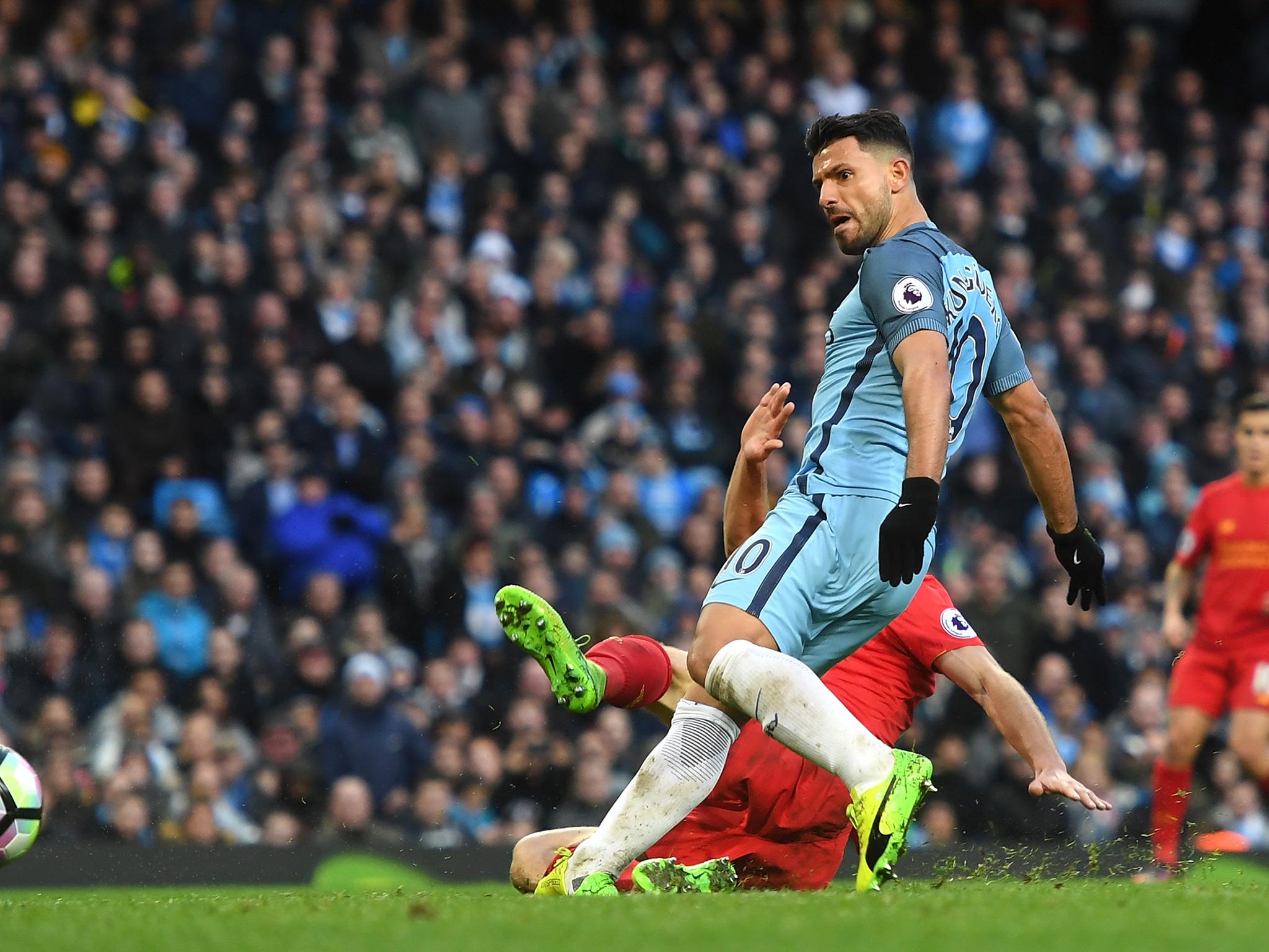 Aguero scored the equalising goal (Getty)