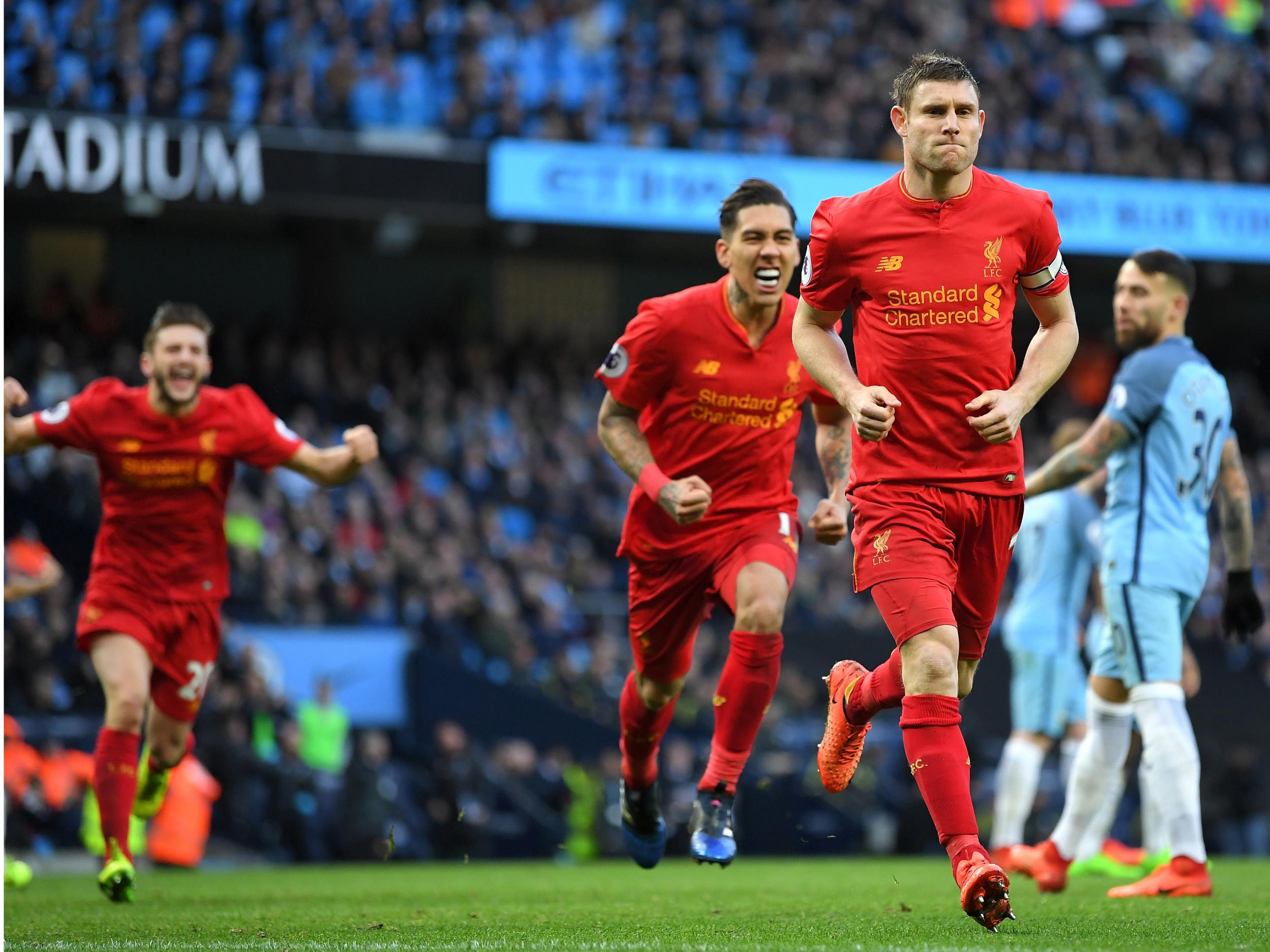 Milner refused to celebrate after scoring a penalty (Getty )