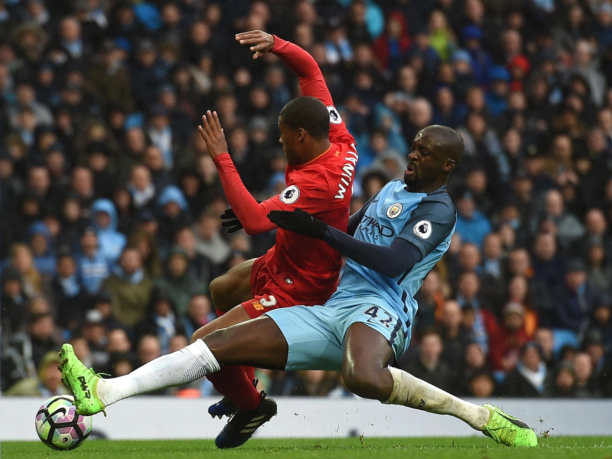 Toure was lucky not to concede a penalty in the first-half (Getty)