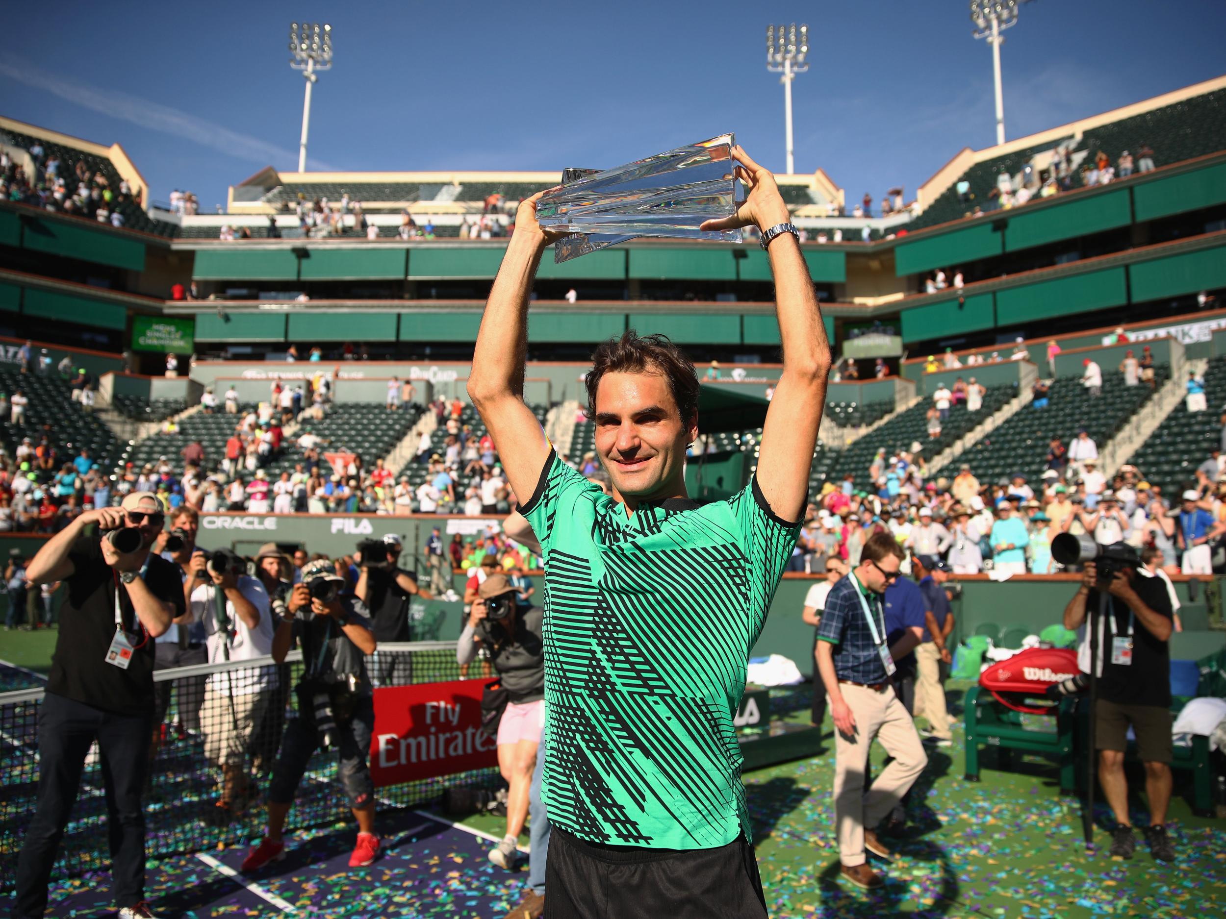 Roger Federer has now claimed five Indian Wells titles
