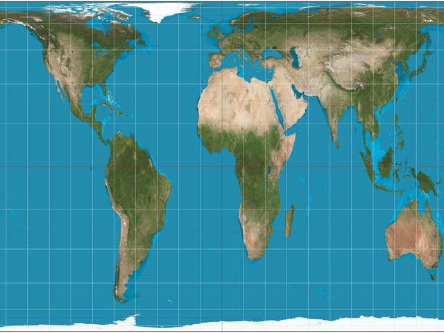 World Map With America In The Middle Us Schools To Get New World Map After 500 Years Of 'Colonial' Distortion |  The Independent | The Independent