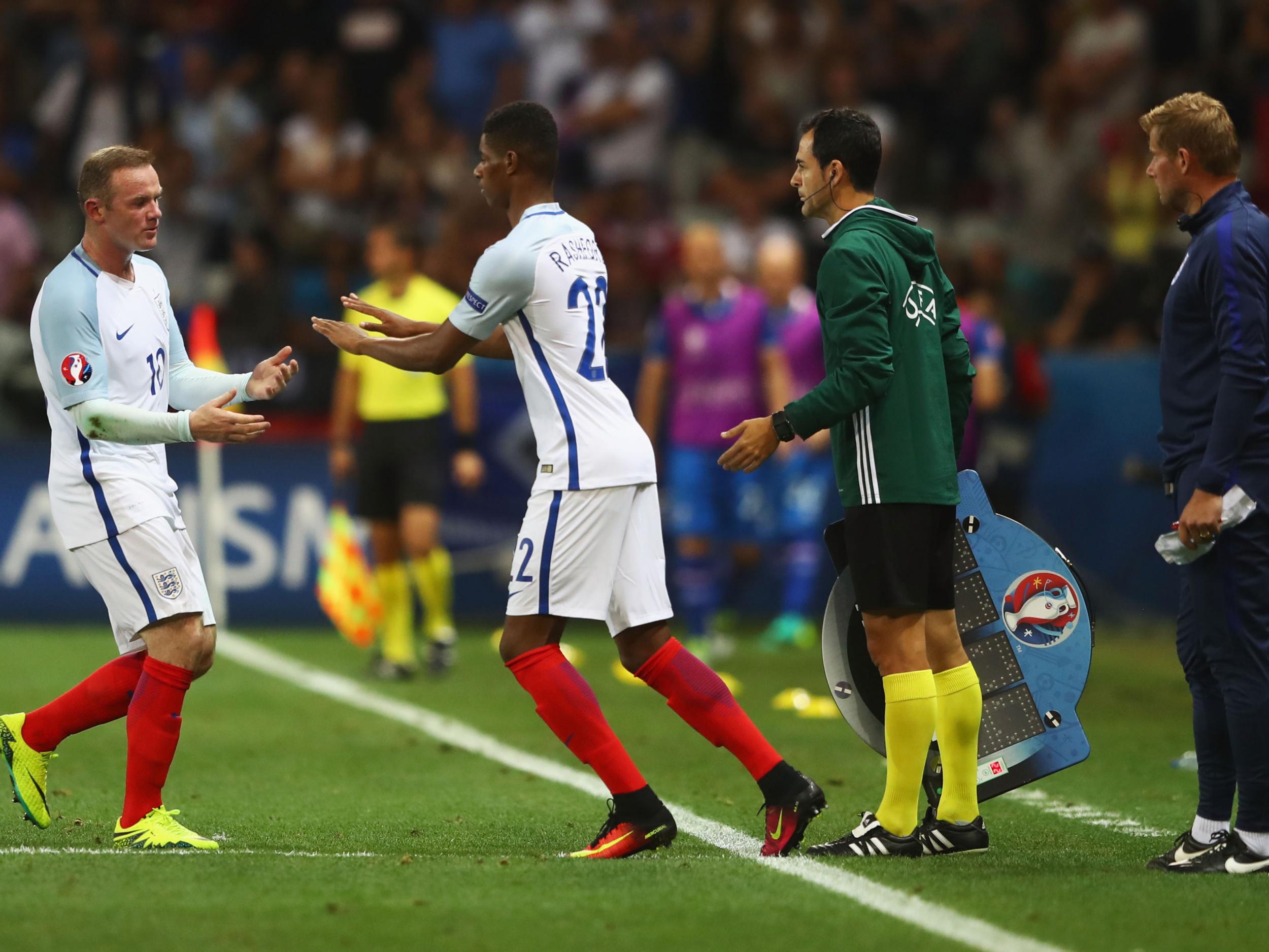 Rashford came on as a sub against Iceland