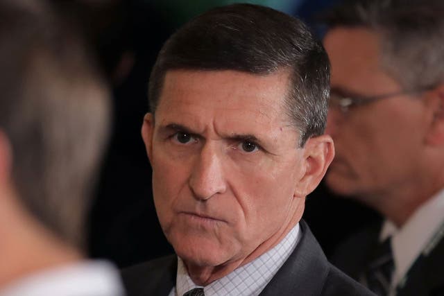 <p>File image: Michael Flynn served as Mr Trump’s national security adviser briefly in 2017</p>