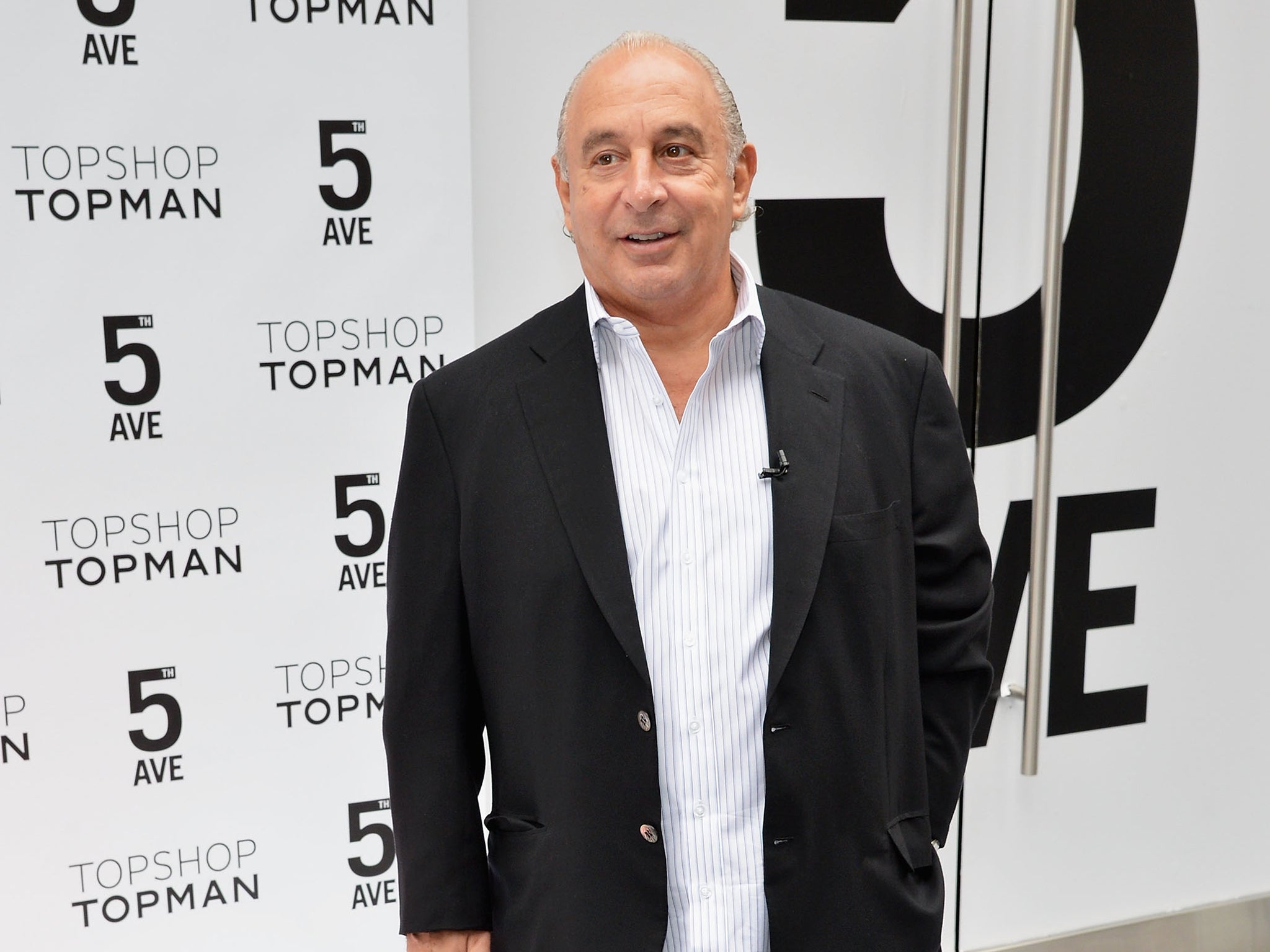 Sir Philip Green attends the Topshop Topman New York City flagship grand opening at Topshop Topman Flagship Store