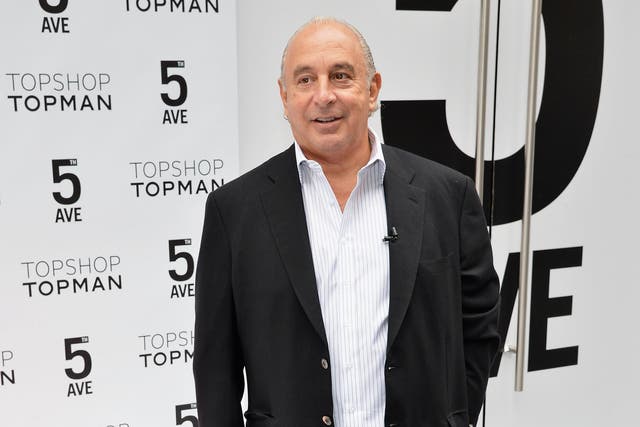 Sir Philip Green attends the Topshop Topman New York City flagship grand opening at Topshop Topman Flagship Store
