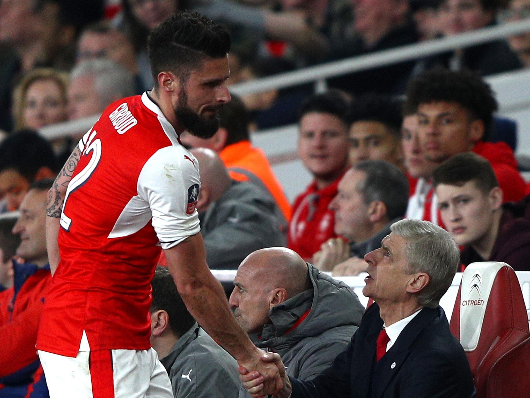 Giroud will have talks with Arsene Wenger over his future at the club