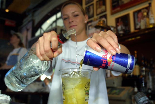 Mixing alcohol with energy drinks could heighten the risk of injury
