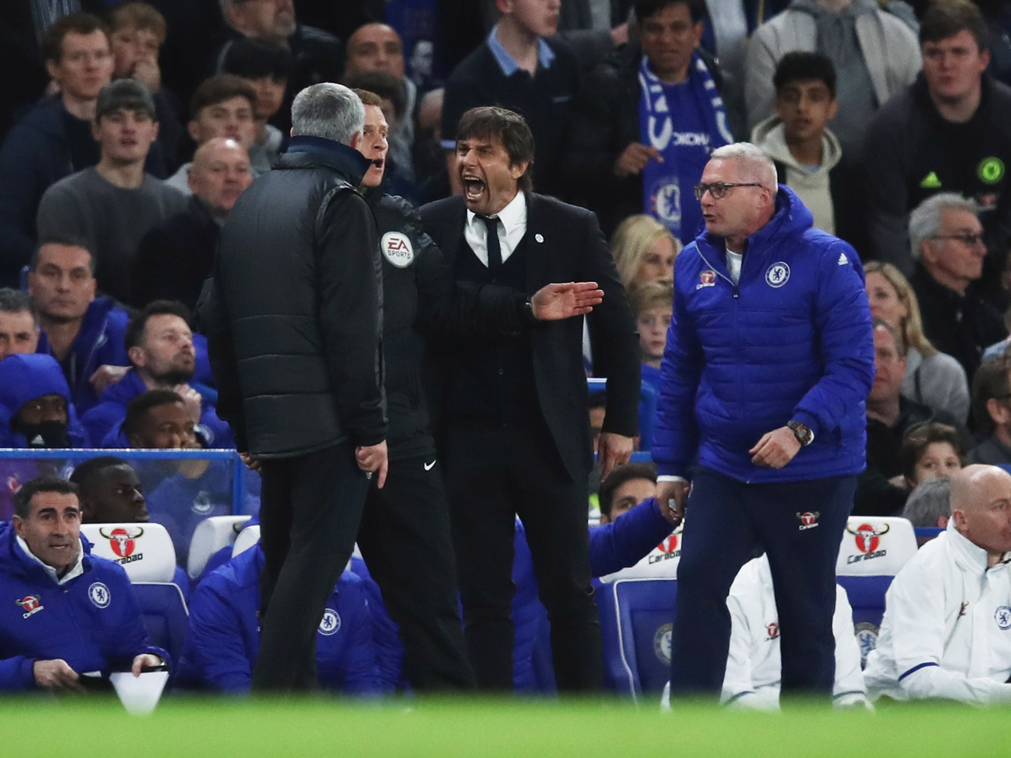 Mourinho and Conte went head to head at Stamford Bridge