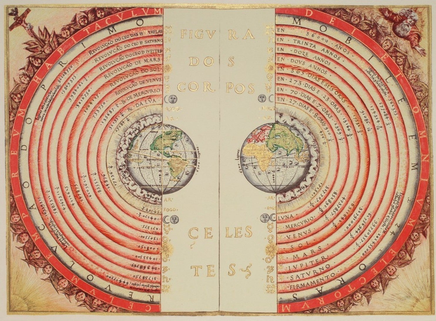 A 16th-century illustration of the universe, which lists the moon as a planet (Nasa)