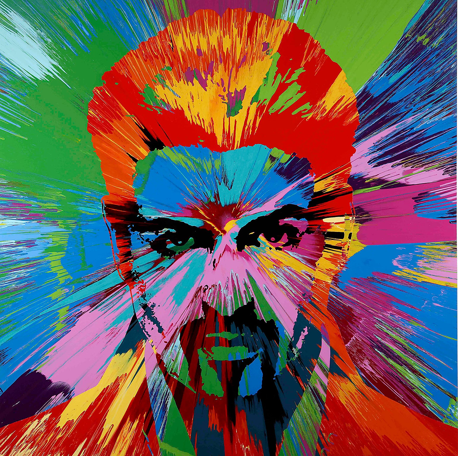 Damien Hirst’s ‘Beautiful Beautiful George Michael Love Painting’ – not part of the late singer’s recently auctioned collection
