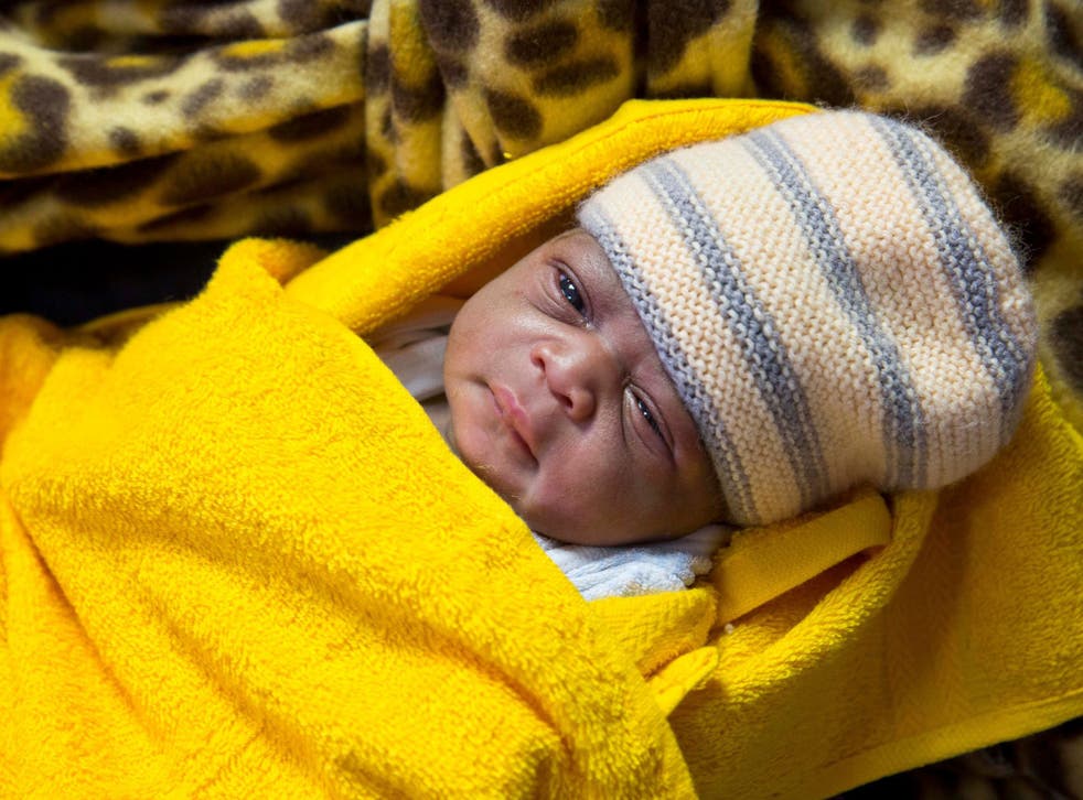 Baby Mercy, who was born on the Aquarius refugee rescue ship operated by MSF and SOS Mediterranee on 21 March