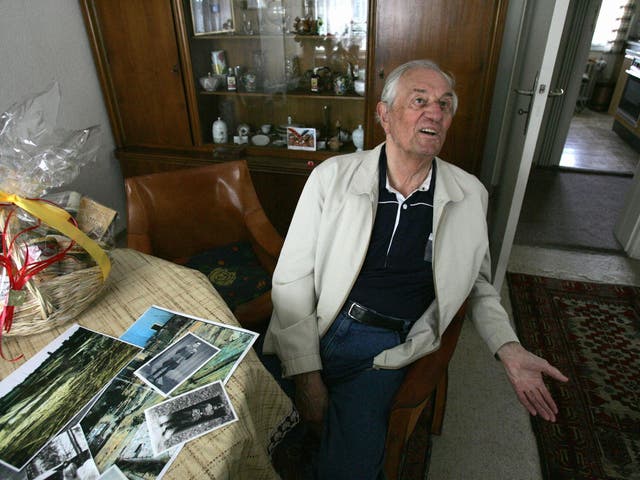 Rochus Misch pictured at home shortly after his 90th birthday in 2007