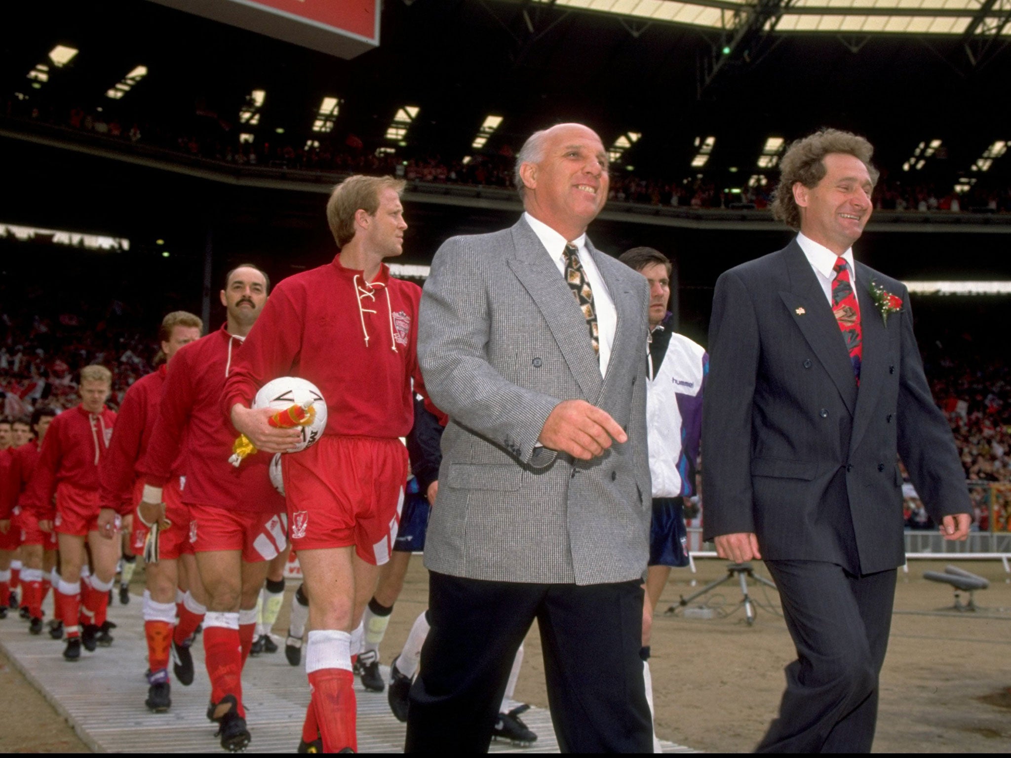 Moran as given the honour of leading Liverpool out for the 1992 FA Cup final