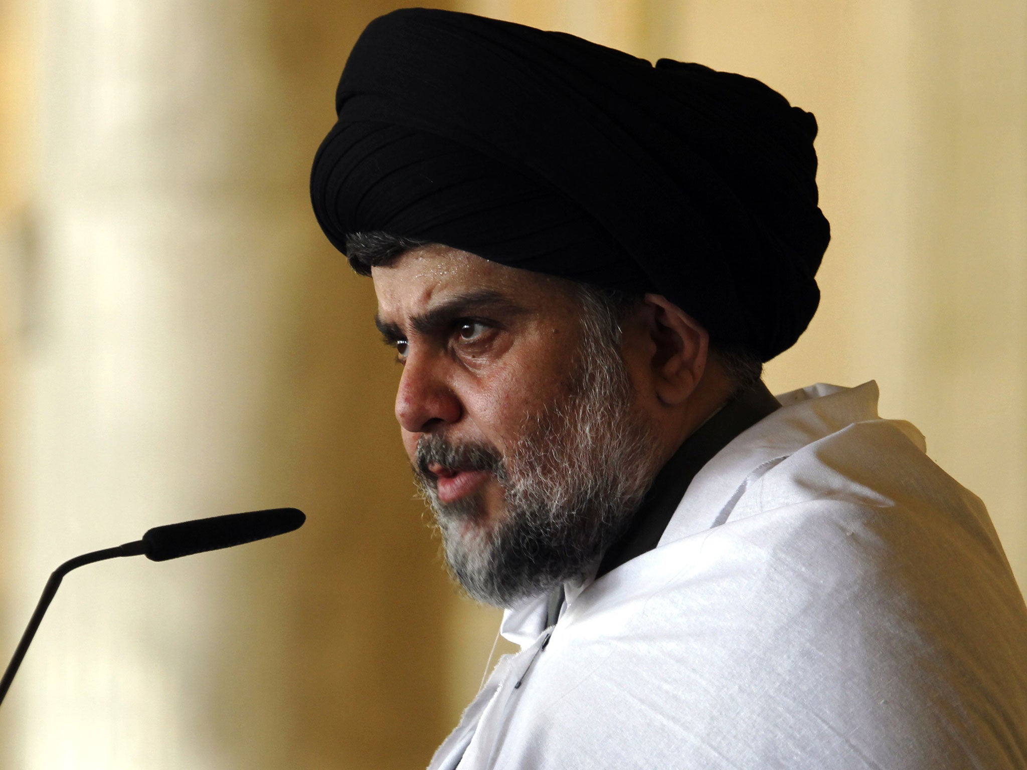 The Shia cleric and warlord is calling for all militias to be disbanded in Iraq