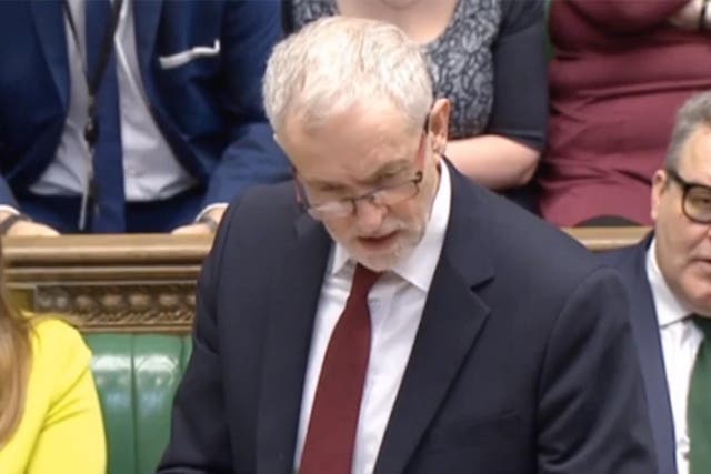 Jeremy Corbyn attacked Theresa May for breaking a manifesto pledge not to cut school funding