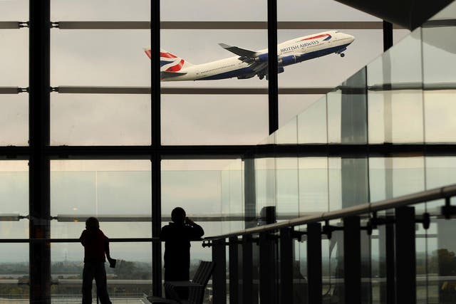 A British Airways passenger jet takes off from Terminal 5 at Heathrow