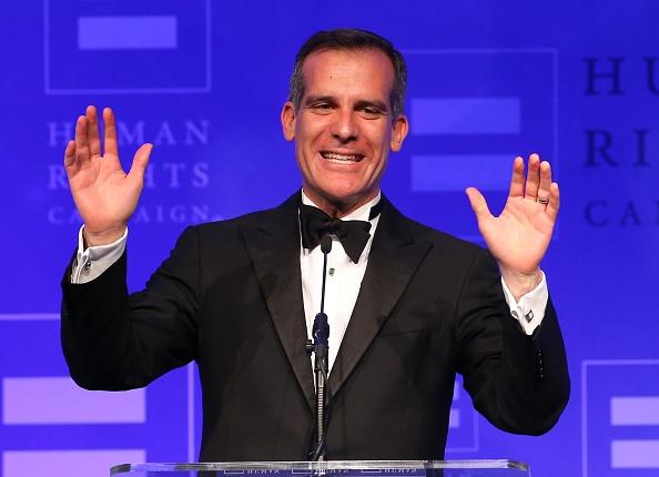 Los Angeles Mayor Eric Garcetti attends the Human Rights Campaign's 2017 Gala