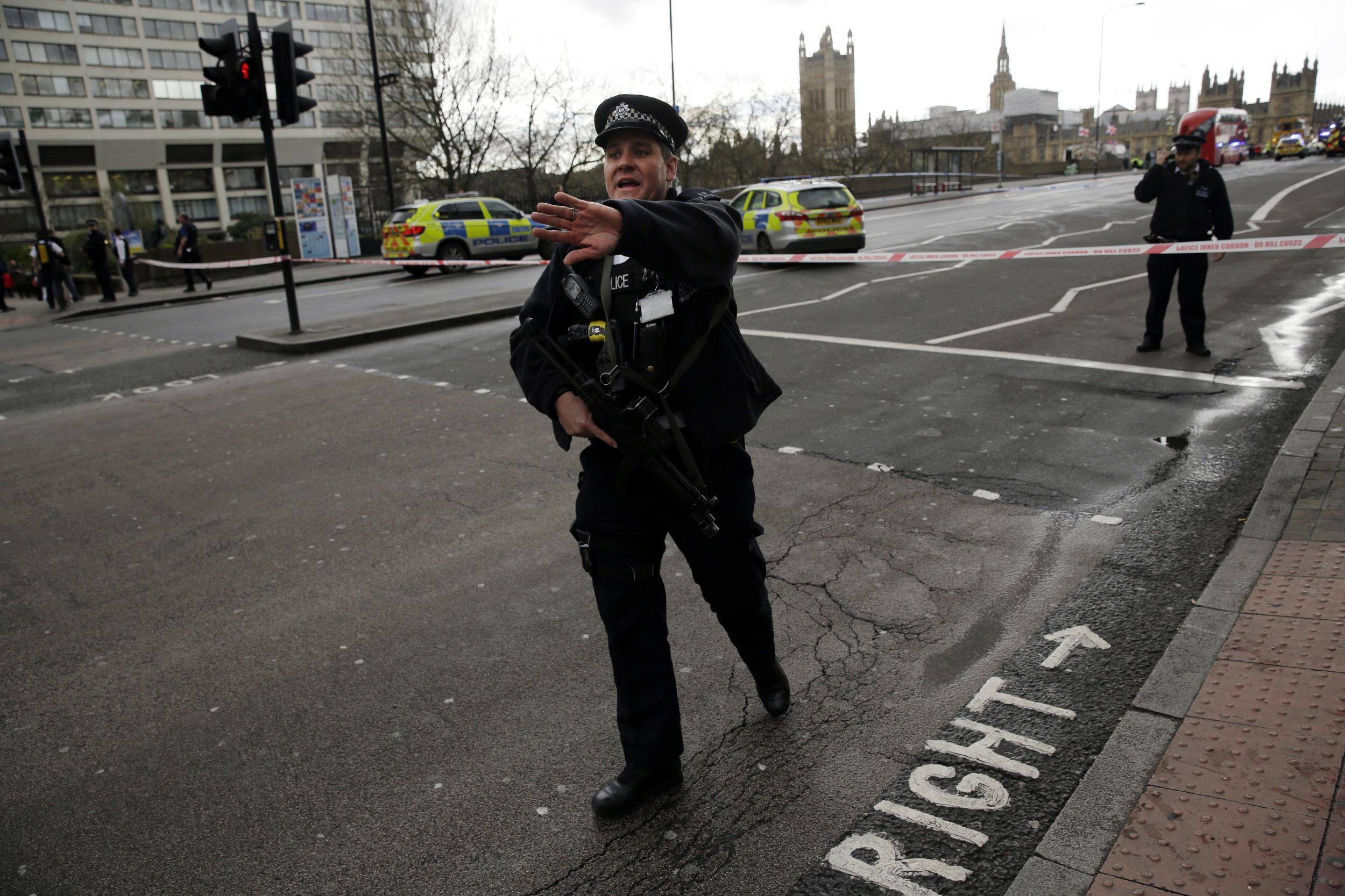 Police rush to the scene