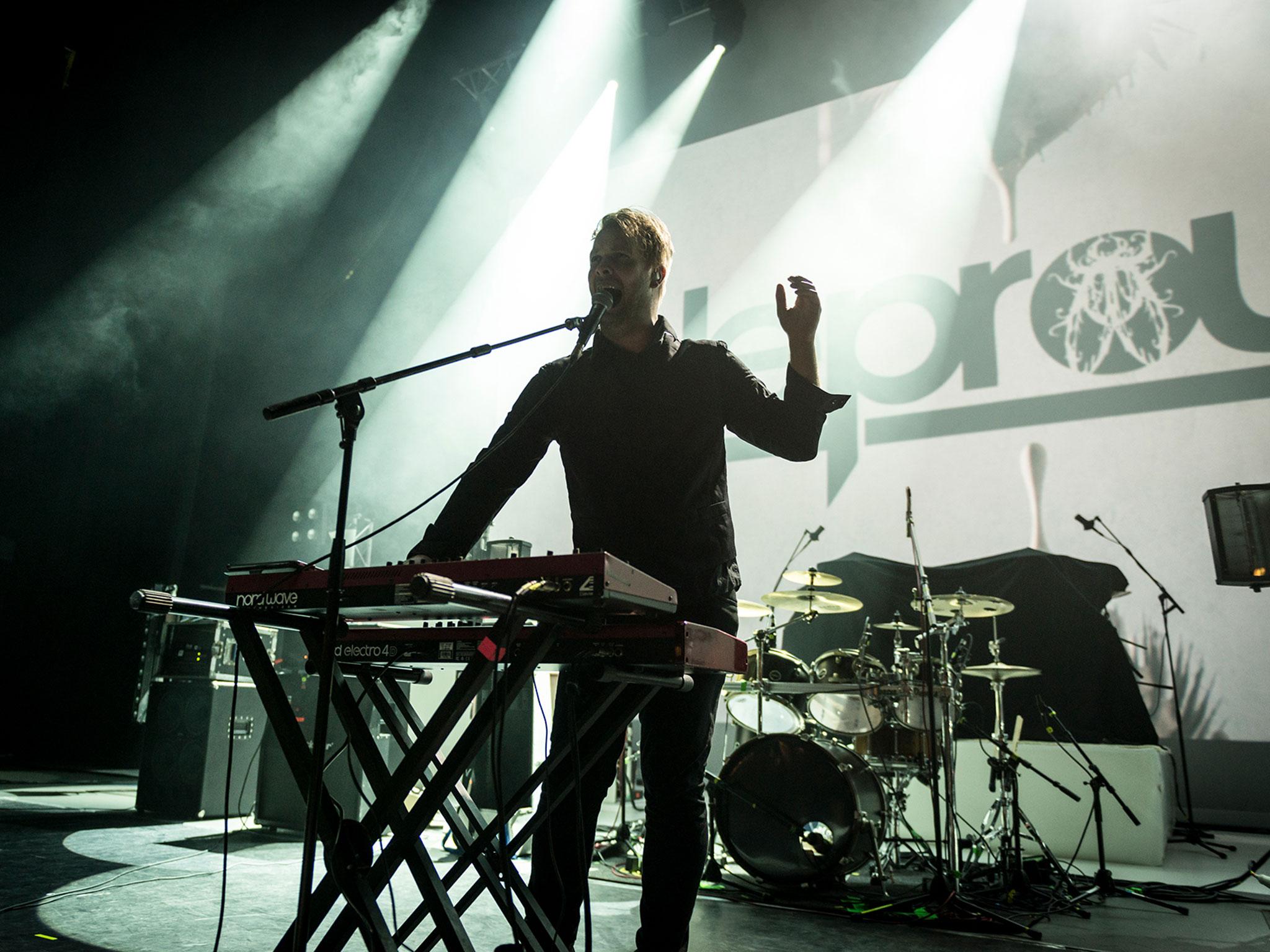 Leprous frontman Einar Solberg at London's Hammersmith Apollo