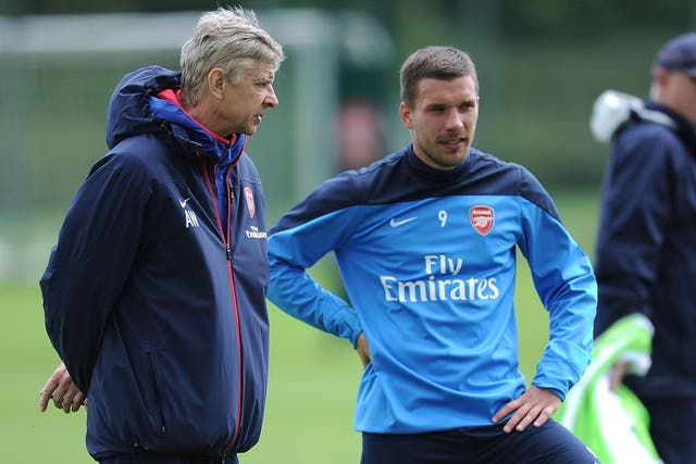 Lukas Podolski worked with Arsene Wenger for three years at Arsenal