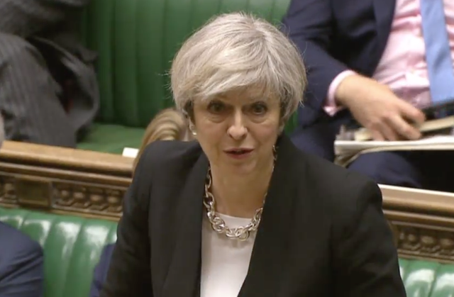 Theresa May in the House of Commons (File)