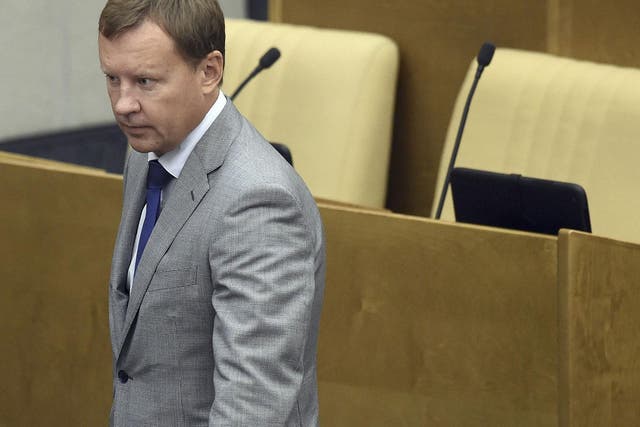 Denis Voronenkov during a session in the lower house of parliament